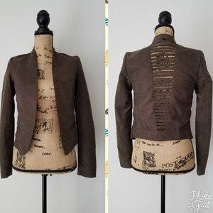 Ovi Cropped Blazer, Cutout Back Detail